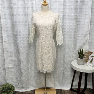 Elegant Lace White Dress